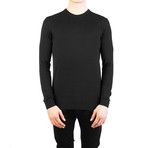 Embroidered Crewneck Sweater // Black (Small)