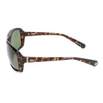 Unisex Racer Sunglasses // Tortoise + Green