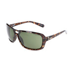 Unisex Racer Sunglasses // Tortoise + Green