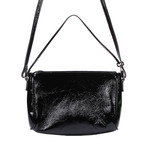 Leather + Python Handbag // Black