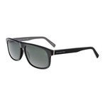 Men's EZ0003 Sunglasses // Shiny Black + Green