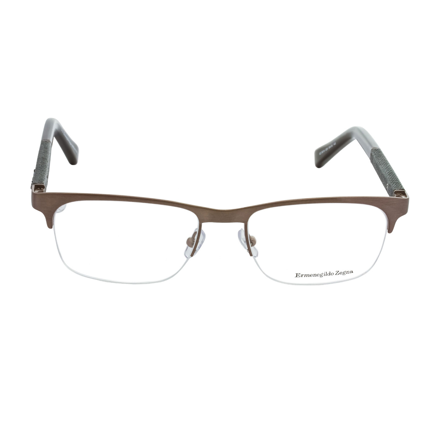 Men's EZ5014 Eyeglasses // Copper + Dark Brown - Zegna - Touch of Modern