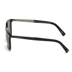 Men's EZ0023 Polarized Sunglasses // Shiny Black + Green