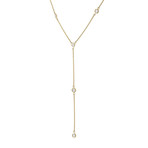 Estate 14k Yellow Gold Diamond By the Yard Drop Necklace