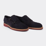 Zander Monk Strap Shoes // Navy Blue (Euro: 44)
