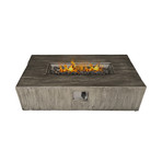 Propane/Natural Gas Fire Pit Table // 48" Rectangular // Cast Concrete