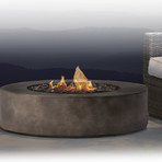 Propane/Natural Gas Fire Pit Table // 42" Round // Cast Stone