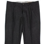 Wool Pleated Dress Pants V1 // Dark Gray (56)
