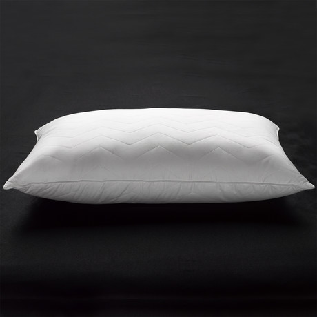 Soft Luxurious Quilted Chevron Gel Fiber Stomach Pillow (Standard)