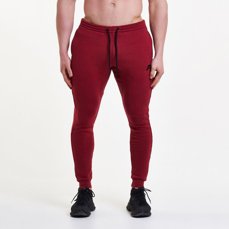 Icon Tapered Joggers // Blood Red (S)