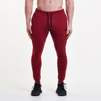 Icon Tapered Joggers // Blood Red (M)