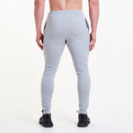 Icon Tapered Joggers // Heather Gray (M)
