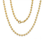 Solid 10K Yellow Gold Moon Cut Chain Necklace // 2.5mm