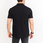 Louis Short Sleeve Polo Shirt // Deep Black (Small)