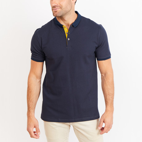 Antoine Short Sleeve Polo Shirt // Blue (Small)