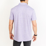 Alexandre Short Sleeve Polo Shirt // Light Purple + White (Small)