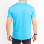 Adam Short Sleeve Polo Shirt // Turquoise Blue (Small)