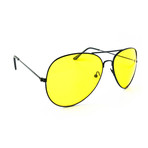 Unisex Miramar Sunglasses // Black + Yellow