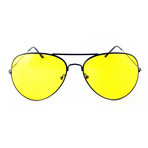 Unisex Miramar Sunglasses // Black + Yellow
