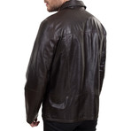 Efes Leather Jacket // Brown (3XL)