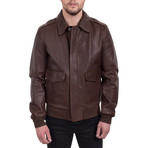 Leather Jacket II // Brown (XL)