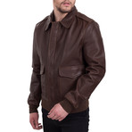 Leather Jacket II // Brown (4XL)
