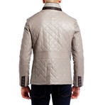 Quilted Snap Button Jacket // Gray (4XL)