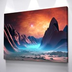 Crimson Planet Canvas Set (Large // 1 Panel)