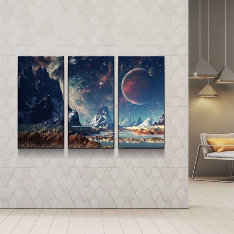 Mountains and Space Canvas Set (Medium // 1 Panel)