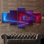 Neon Hallway Canvas Set (Medium // 1 Panel)