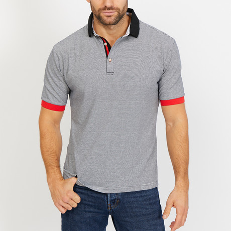 Augustin Short Sleeve Polo Shirt // Black (Medium)