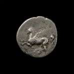 Greek Silver Coin, Athena & Pegasus // 4th Century BC