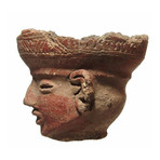 Ceramic Head Rattle // Ancient Mexico, 1000 - 1500 AD