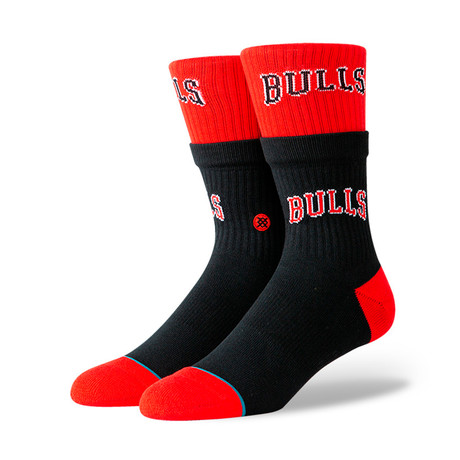 Bulls Double Double Socks // Black (S)