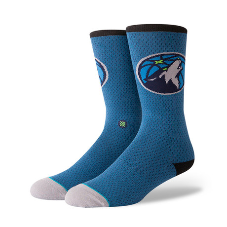 Timberwolves Jersey Socks // Blue (L)