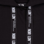 Tape Cord Hoodie // Black (XL)