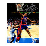 Dennis Rodman Signed Detroit Pistons Rebound Action Photo // 8" x 10"