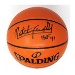 Nate 'Tiny' Archibald Signed Spalding NBA Game Series Replica Basketball with HOF '91