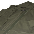 The PInnacle Full Zip Hoodie // Military Green (XS)