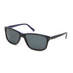 Men's George Rectangle Polarized Sunglasses // Black + Blue