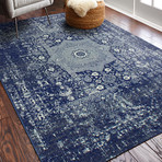 Fanny // Dark Blue (2'6" X 8' (Runner Rug))