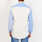 Xavier Long Sleeve Button-Up Shirt // Cream + Blue (Large)