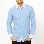 Connor Long Sleeve Button-Up Shirt // Blue (Medium)