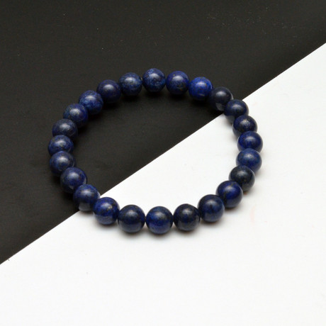 Lapis Lazuli Beaded Bracelet // Blue