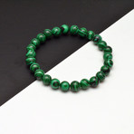 Malachite Beaded Bracelet // Green