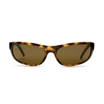 Unisex Tortoise Wrap Polarized Sunglasses // Tortoise + Brown