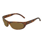 Unisex Tortoise Wrap Polarized Sunglasses // Tortoise + Brown