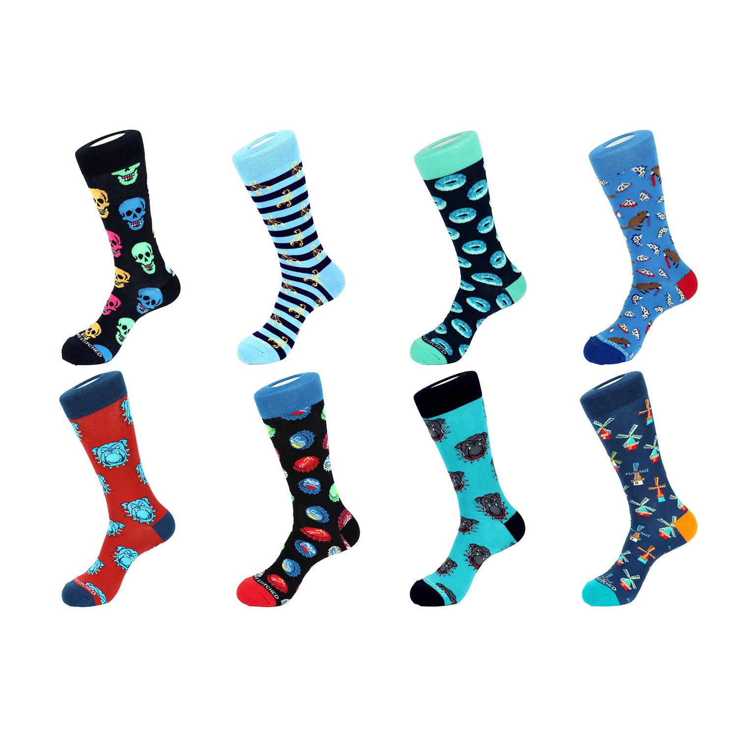 Crew Sock Combo Set // Angus // 8 Pack - Unsimply Stitched - Touch of ...