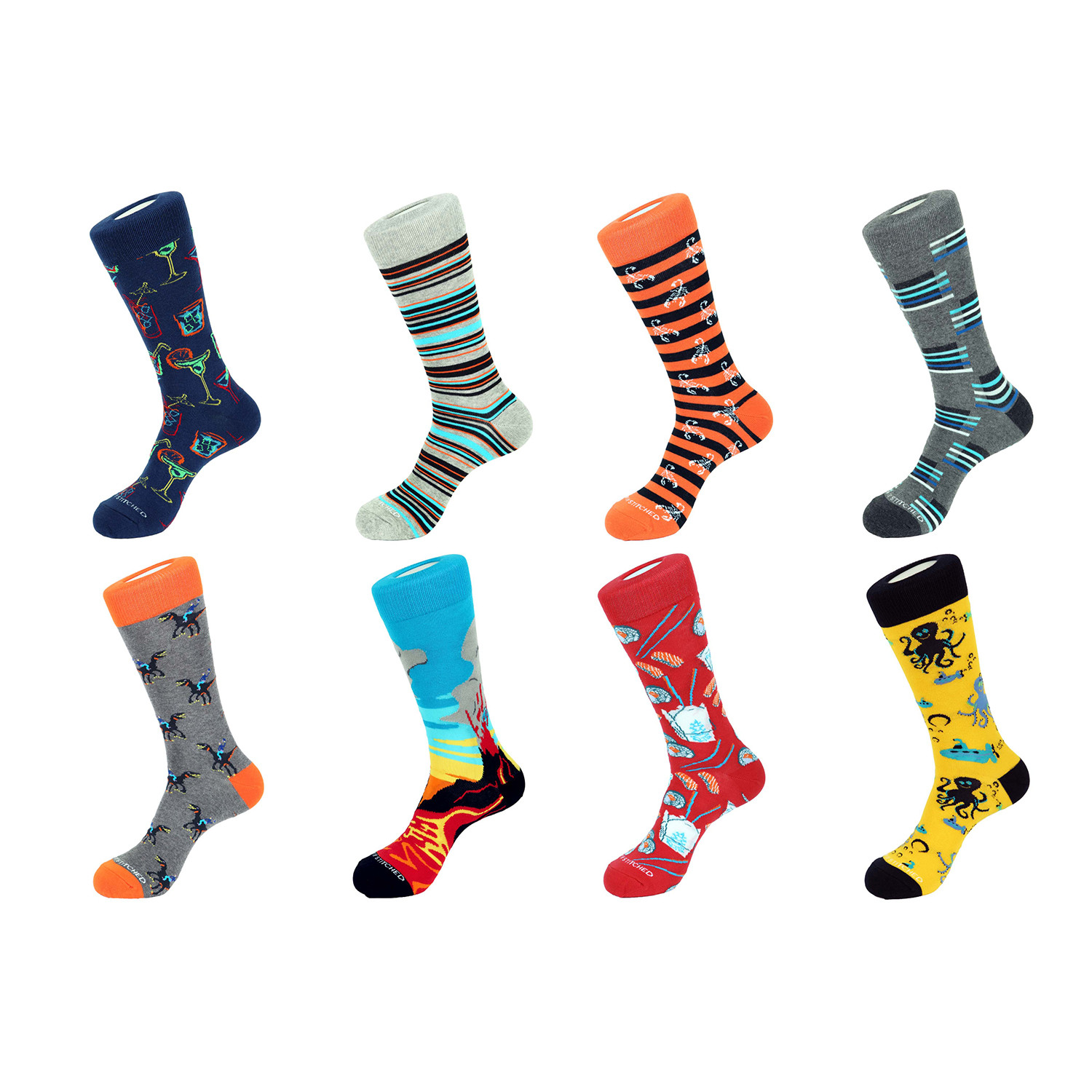 Crew Sock Combo Set // Lloyd // 8 Pack - Unsimply Stitched - Touch of ...