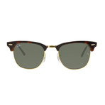 Unisex Clubmaster Sunglasses // Tortoise + Green Classic